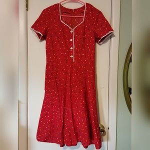 Red Dress with Polka Dots
